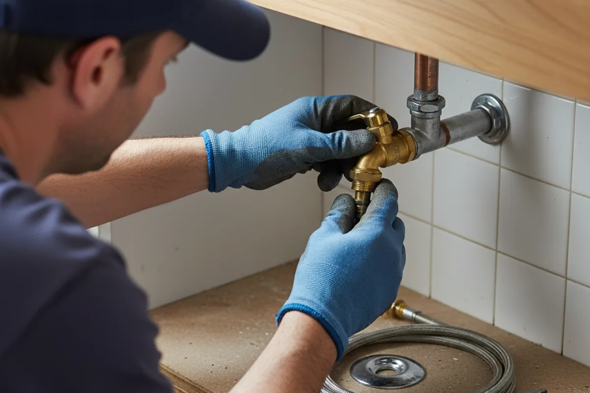 Shutoff valve and fitting work during Well Pump Repair in Richmond